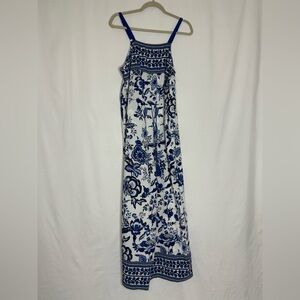 NWT BloomChic Blue and White Floral Wide Leg Jumpsuit